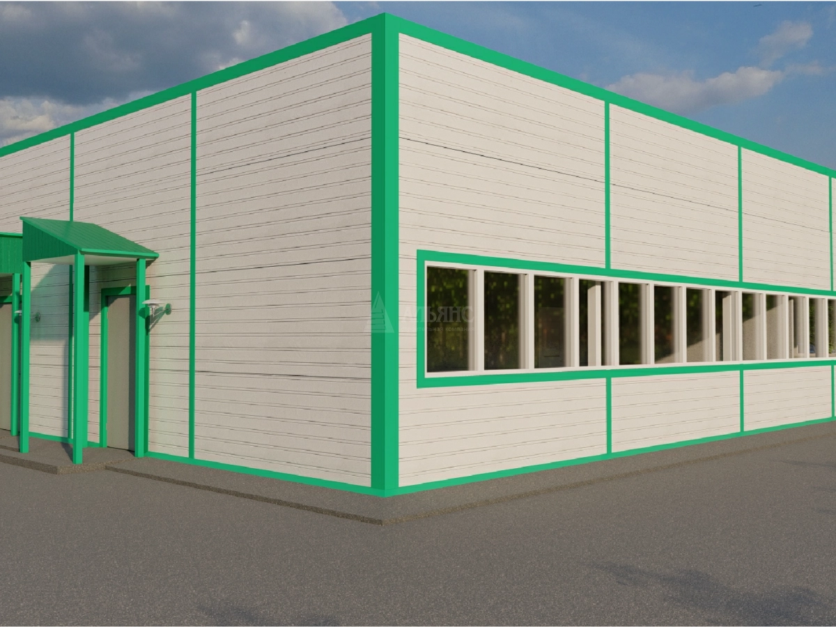 3D визуализация Офис из сэндвич-панелей - фото 4