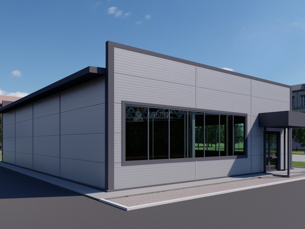 3D визуализация Кафе из сэндвич панелей - фото 2