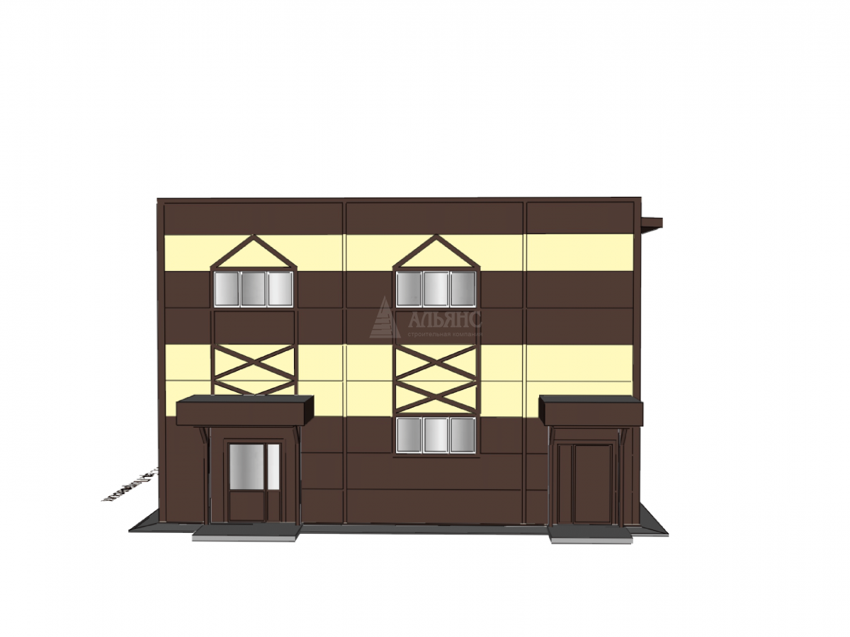 3D визуализация Магазин из сэндвич-панелей - фото 10