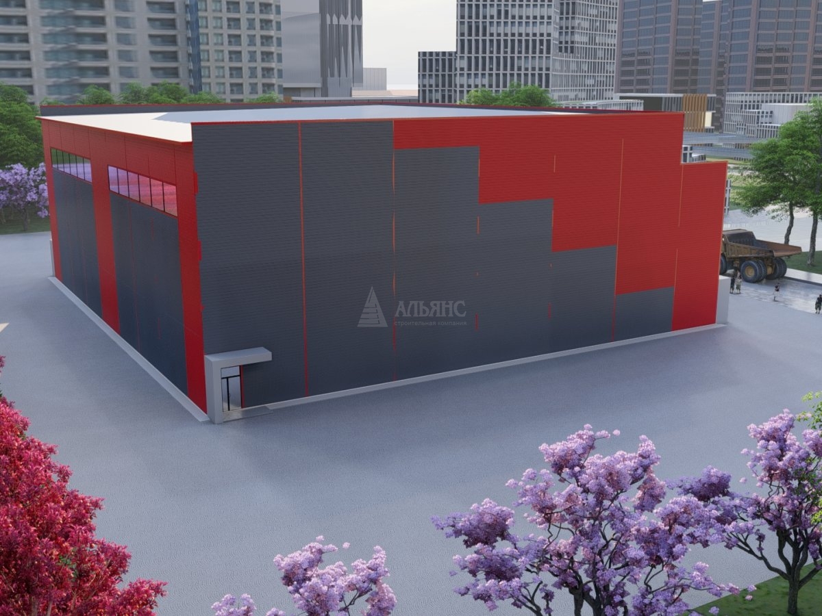3D визуализация Склад-ангар из сэндвич-панелей - фото 10