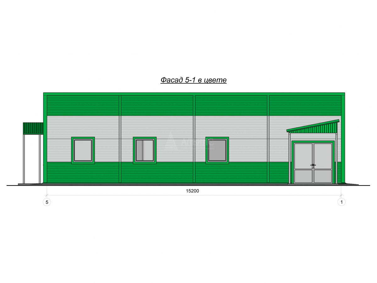 3D визуализация Контрольно-пропускной пункт из сэндвич-панелей - фото 8